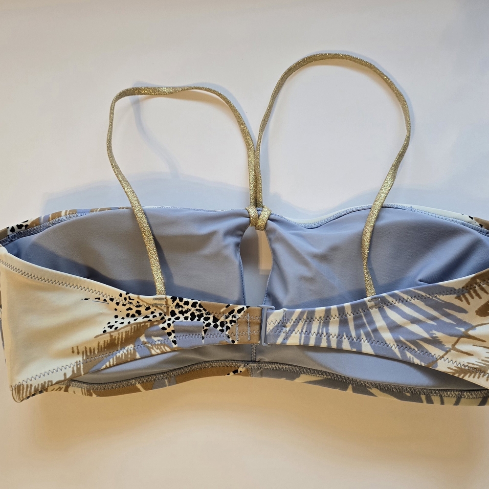 aerie Tropical Print Women's Bikini Top Vacation Cruise Beach Size Large - Picture 5 of 5